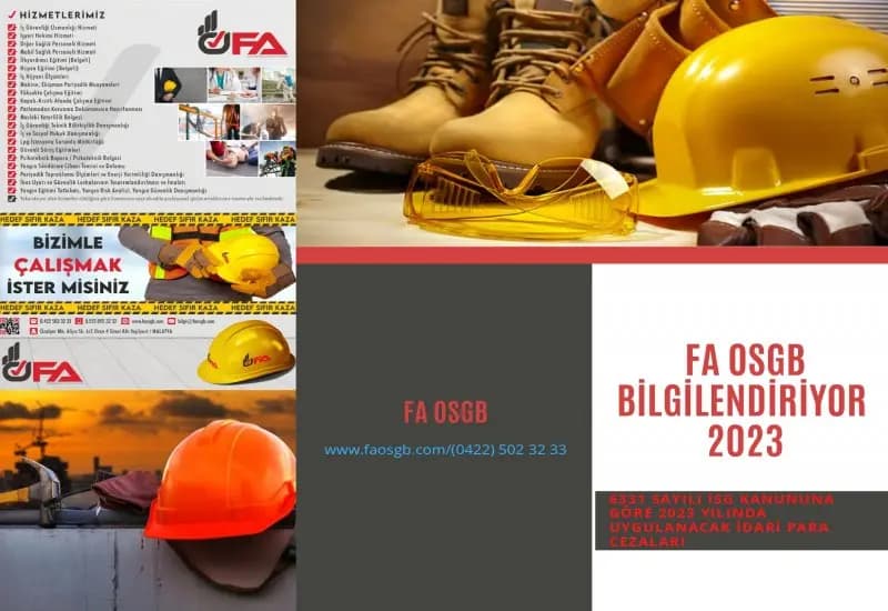 6331 SAYILI İSG KANUNUNA GÖRE 2023 YILINDA UYGULANACAK İDARİ PARA CEZALARI